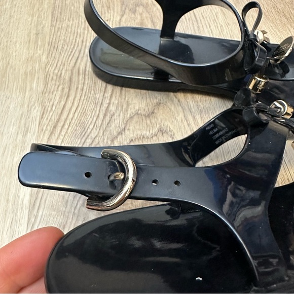 Coach Helma Black Patent Sandals size 9 - Picture 3 of 9